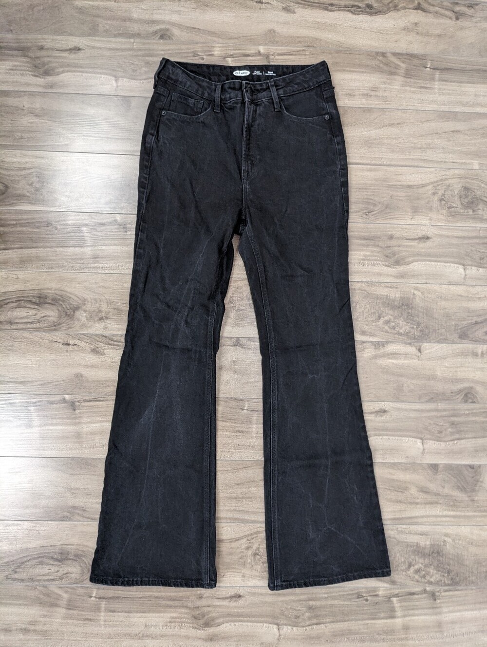 Old Navy Women's Jeans Flare Extra High Rise Size 8 Washed Black